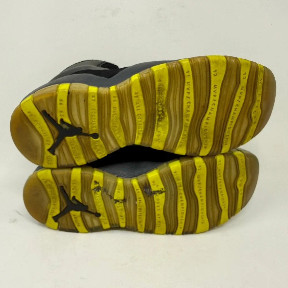 Jordan 10 Retro Venom Green Black Grey Yellow Basketball Shoes Mens Size 7Y